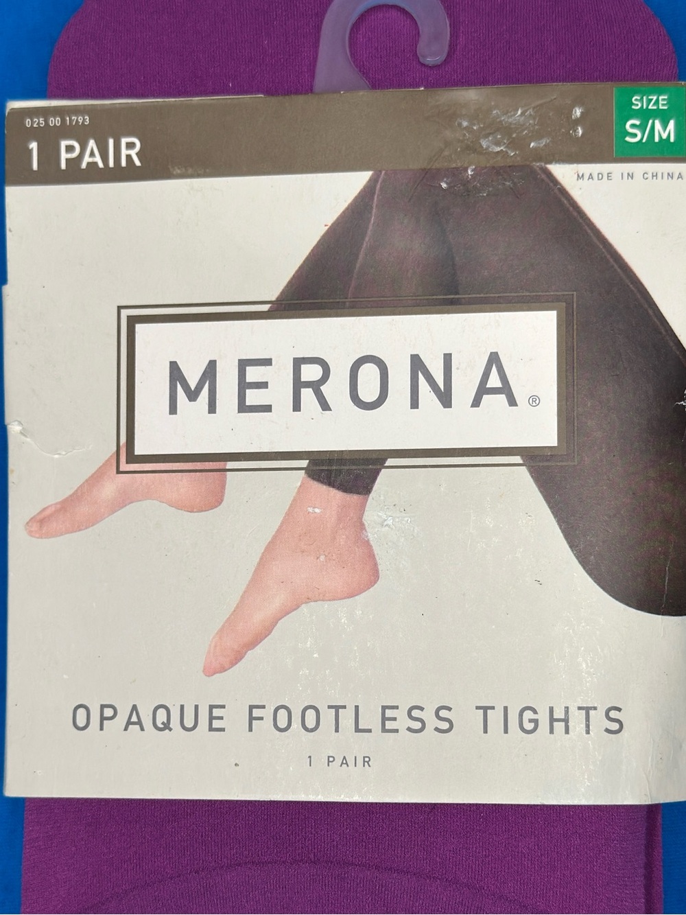 NEW purple footless opaque tights Merona size small